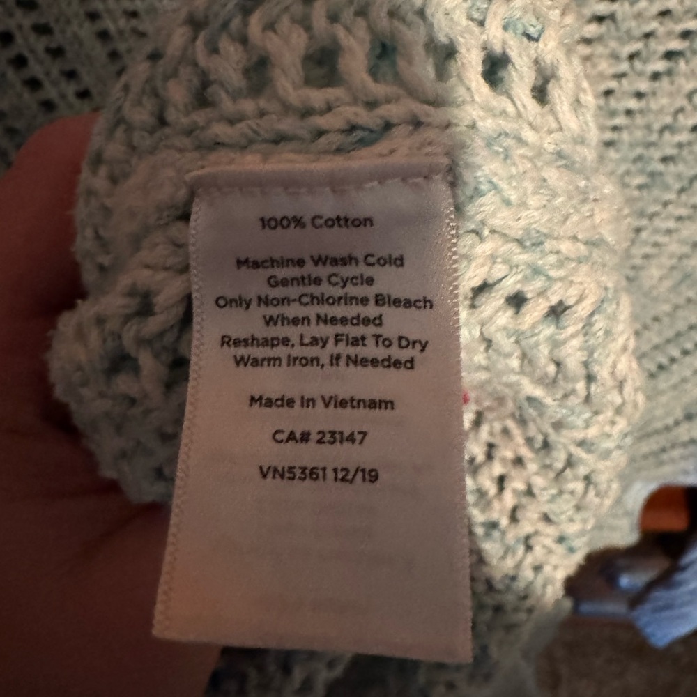 Talbots Mint Open-Knit Crewneck Sweater - Picture 4 of 4